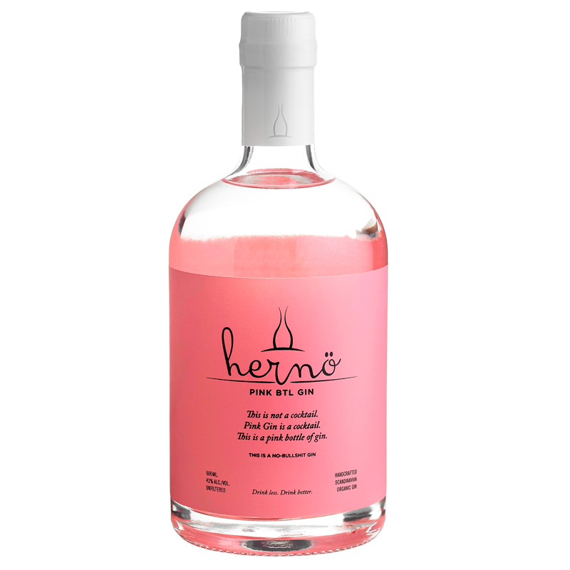 Hernö Øko Pink BTL Gin 50cl. Herno 42%