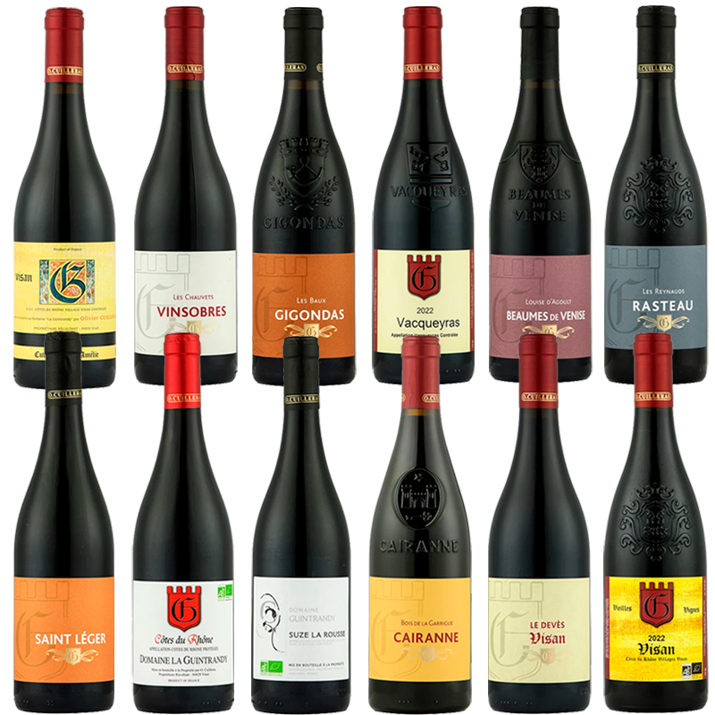 Cotes du Rhone VALUE #55 - 12 rød Rhone lækkerier